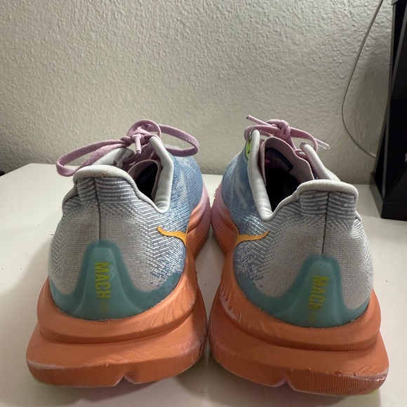 Hoka Women's Mach 6 Athletic Shoes - Pink and Blue - Picture 4 of 9